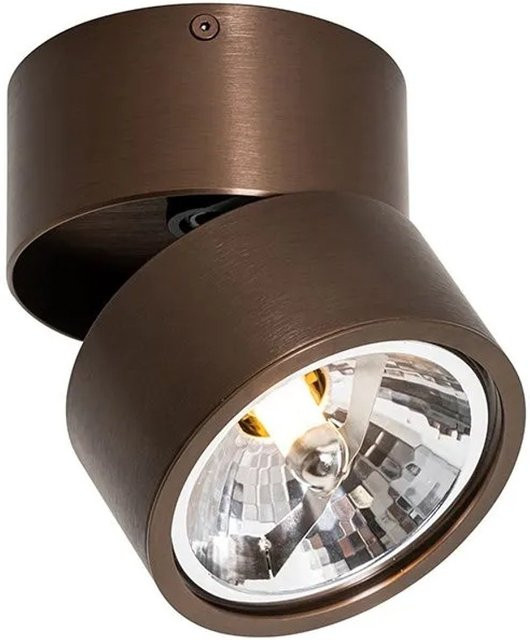 QAZQA Go Nine Moderner Deckenstrahler Rund in Dunkelbronze, Verstellbar und Dimmbar, Aluminium - Bild 1