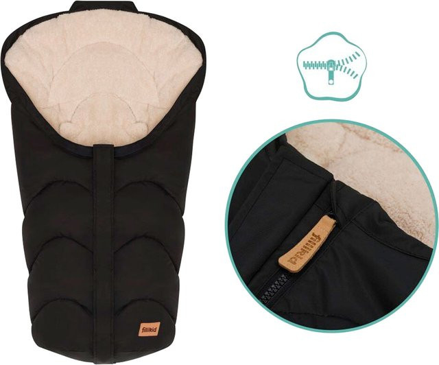Fillikid Winterfußsack Torre in Schwarz - Bild 1