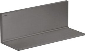 Hansgrohe Axor Uni. Rectangular Wandablage aus Edelstahl in Brushed Black Chrome, Breite: 30 cm - Bild 1