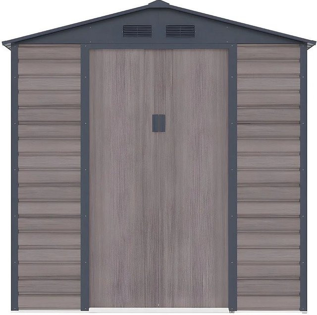 Schrebergartenhaus Adelmo Vente-unique in Anthrazitgrau aus Stahl mit einer Höhe von 203 cm - Bild 1