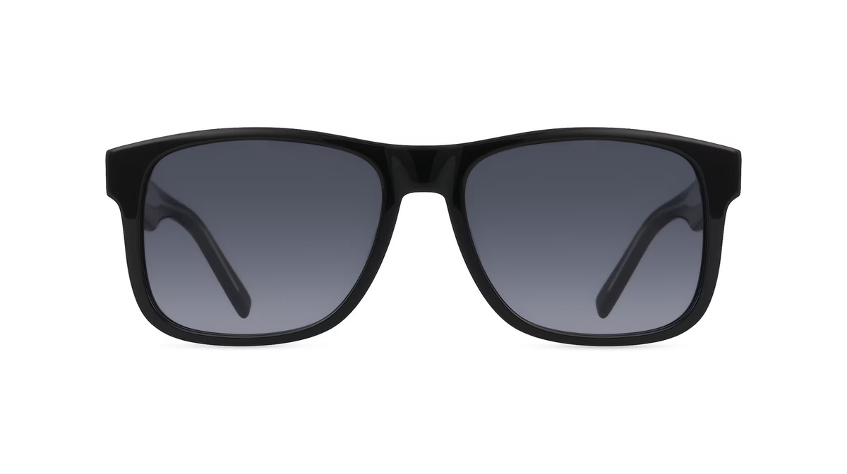Tommy Hilfiger TH 2073/S Sonnenbrille Vollrand, Quadratisch, Acetat, Herren, Schwarz, Grau - Bild 1