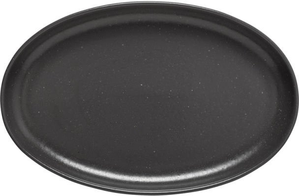 Costa Nova Ovaler Teller Pacifica aus Keramik, Grau, 12er Pack, Länge: 22,6 cm, Breite: 14,9 cm, Höhe: 2,5 cm - Bild 1