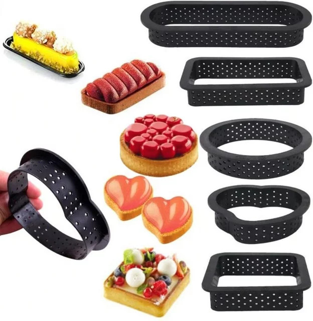 Runde Kuchenringform aus Silikon für Mousse und Käsekuchen, Schwarz - Bild 1