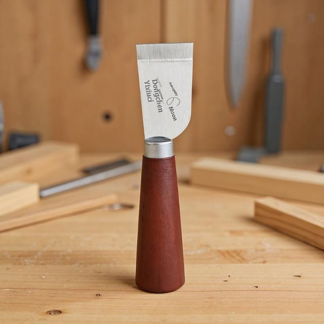 eelhoe Leder-Schärfmesser mit Holzgriff in Braun für präzises Lederschneiden und DIY-Lederhandwerk - Bild 1