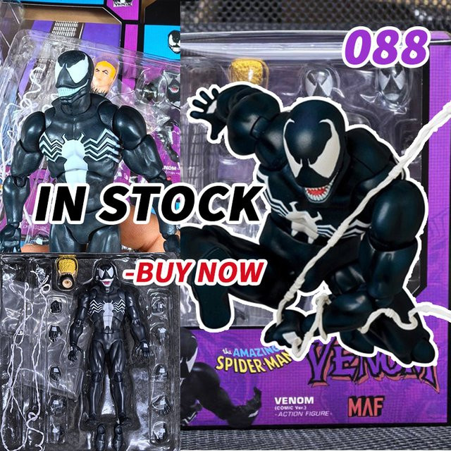 Bandai Marvel Mafex 088 Spider-Man Venom Actionfigur, Venom Comic Ver Carnage Venom Change Face Statue, Einzelfigur - Bild 1