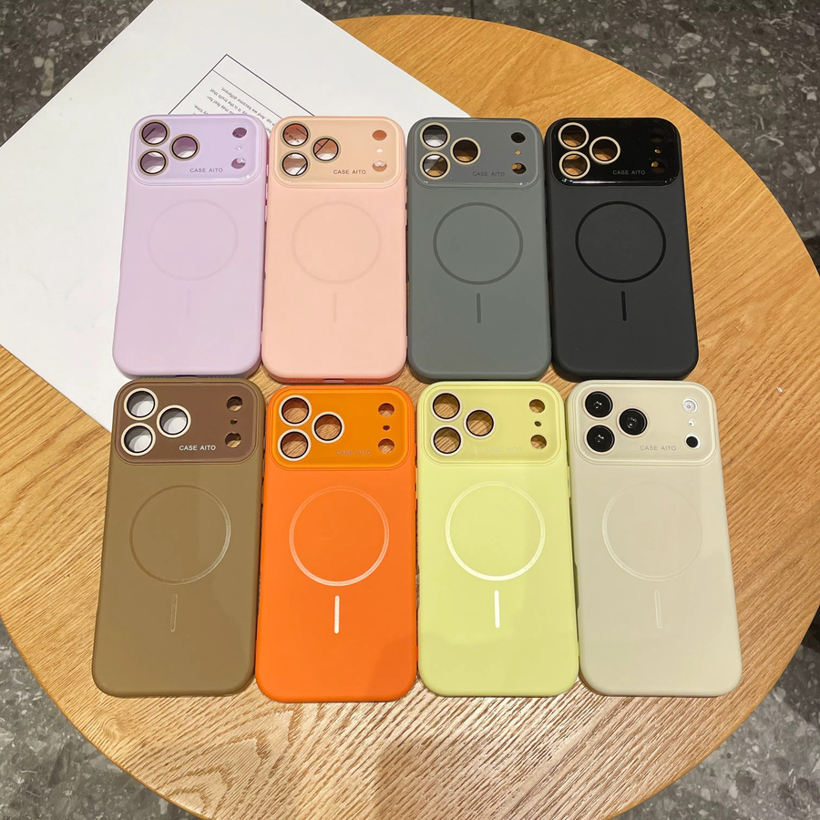 Apple MagSafe Silikon Hülle mit Linsenschutzfolie und mattiertem Design für iPhone 17 Air, iPhone 16, iPhone 15, iPhone 14 und iPhone 13 Pro Max in Schwarz - Bild 2