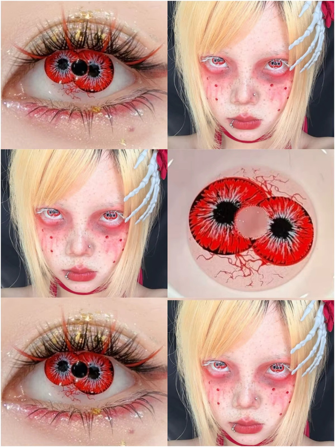 Visuashow Horror-Dämonenaugen Kontaktlinsen, Unisex - Bild 5