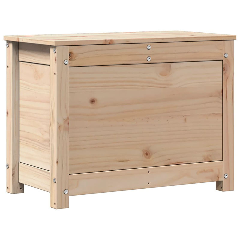 Vidaxl Aufbewahrungsbox aus Massivholz Kiefer in Natur im Landhaus- und Skandinavischen Stil, B/T/H: 110 x 50 x 45,5 cm - Bild 4