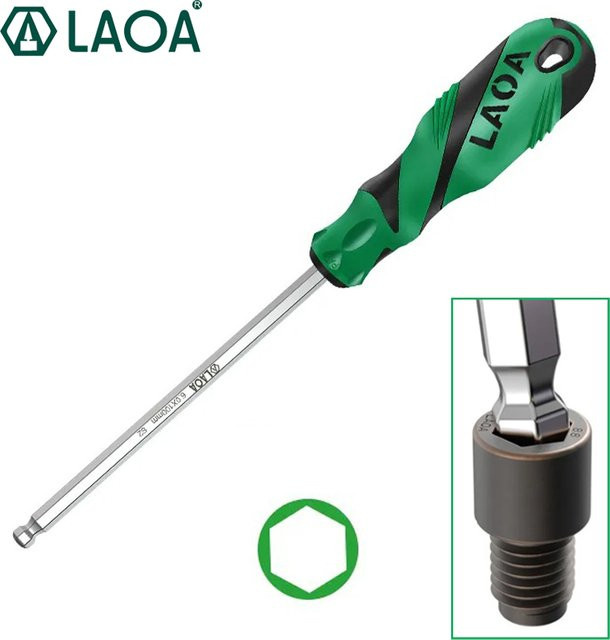 LAOA Magnetischer Kugelkopf-Innensechskantschraubendreher aus gehärtetem S2-Stahl - Bild 1