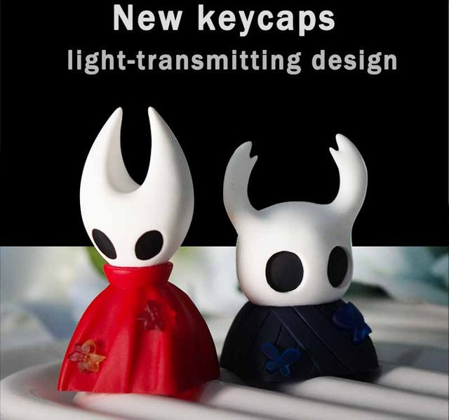 Hollow Knight und Hornet mechanische Tastenkappen aus dekorativem Harz mit lichtdurchlässigem Design - Bild 1