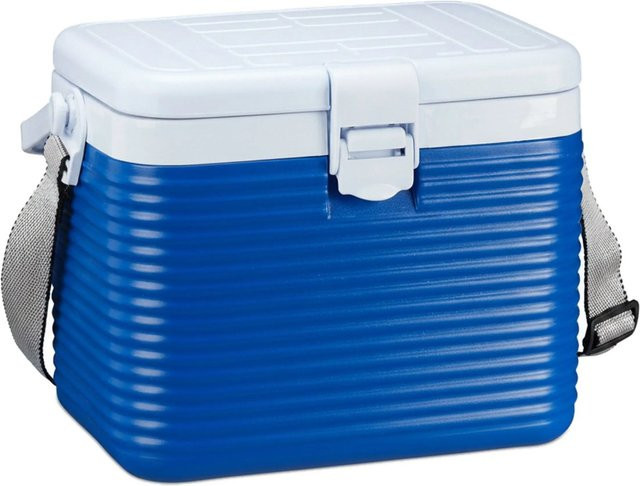 Relaxdays Kühlbox aus Kunststoff in Weiß und Blau, 1,26 kg - Bild 1