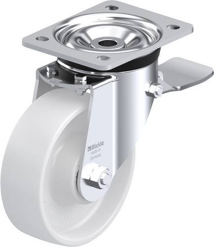 Blickle Lenkrolle 11510 LK-PO 150K-ST mit Feststeller, verzinkt, Rad-Durchmesser: 15 cm, Tragfähigkeit: 400 kg - Bild 1