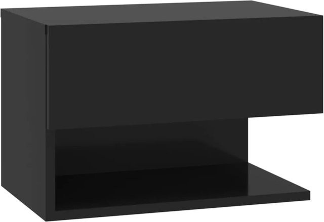 vidaXL Wand-Nachttisch Modell 4 aus Holzwerkstoff in Schwarz, B/T/H: 29,5 x 29,5 x 30,0 cm - Bild 1