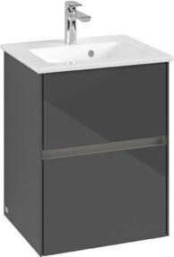 V&B Waschtischunterschrank Collaro in Glossy Grey mit Waschtisch und LED-Beleuchtung, B/T/H: 120 x 61 x 40,4 cm - Bild 1