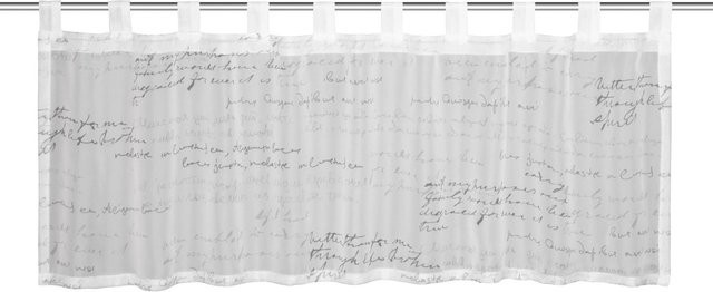 Bistrogardine Sehlbach Webstreifen Weiß-Grau B: 135 cm, H: 45 cm - Bild 1