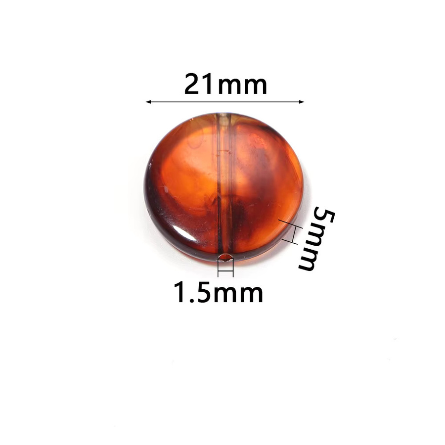 lingsai Acryl-Scheibenperlen, zweifarbige, 21 mm, Unisex - Bild 2