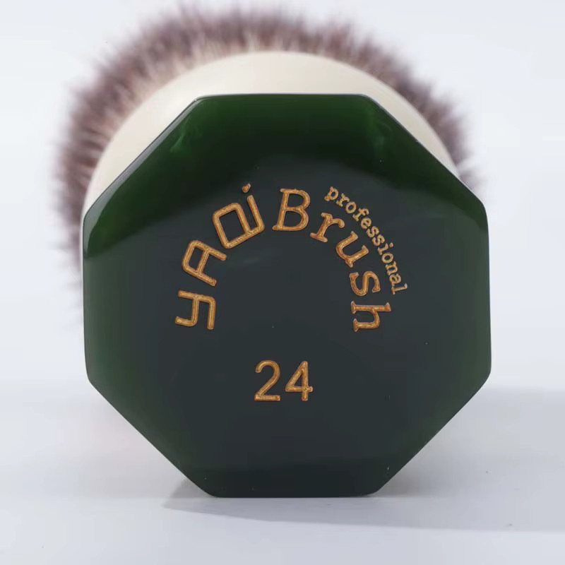YAQI Nassrasierpinsel, Grüner Obsidian, Synthetisches Haar, Herren - Bild 5