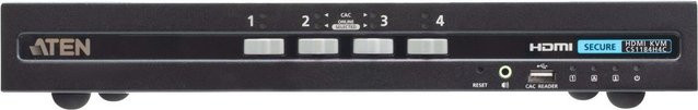 ATEN CS1184H4C 4-Port USB HDMI Secure KVM-Switch mit CAC in Schwarz - Bild 1