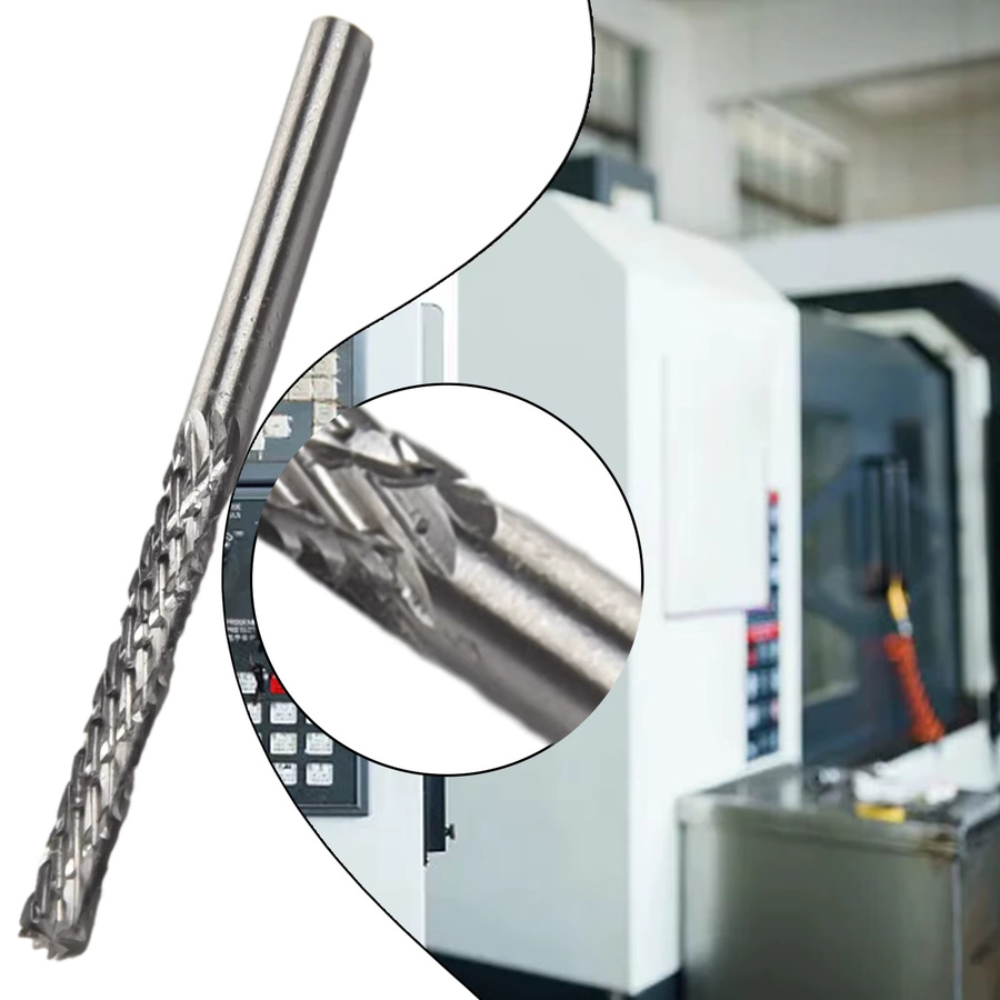 DAZZLEEX Rotationsfeile aus Aluminium und Kunststoff in Silber zum Schnitzen und Entgraten von Holz und Metall - Bild 2