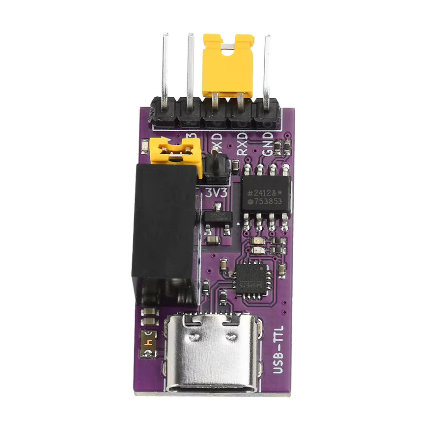 CH343 Isolierter USB-zu-TTL-Downloader mit Typ-C Anschluss, 3,3 V/5 V, UART-Download-Modul in Lila, 6 Mbit/s Hochgeschwindigkeitskommunikation - Bild 3