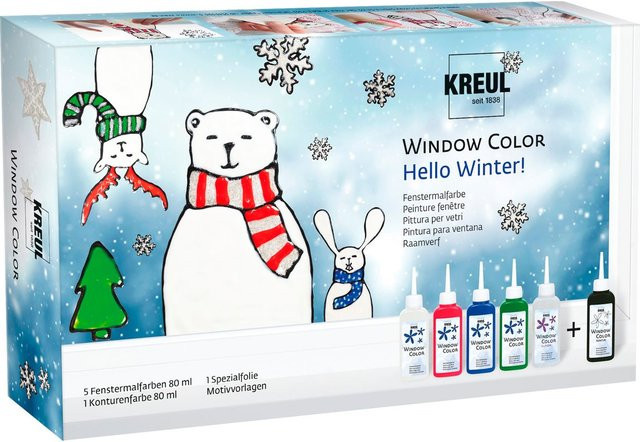 KREUL Window Color Set Hello Winter Lern- und Kreativspielzeug ab 6 Jahren - Bild 1