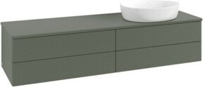 V&B Waschtischunterschrank Antao mit Frontstruktur und Beleuchtung in Grau, B/T: 160 x 50 cm - Bild 1