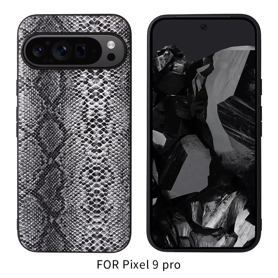 Google Pixel 10, 9 Pro XL, 8A, 6A, 7A Pro Schutzhülle aus weichem Silikon mit Leopard Krokodil Carbon Faser Muster in PU Leder Optik - Bild 3
