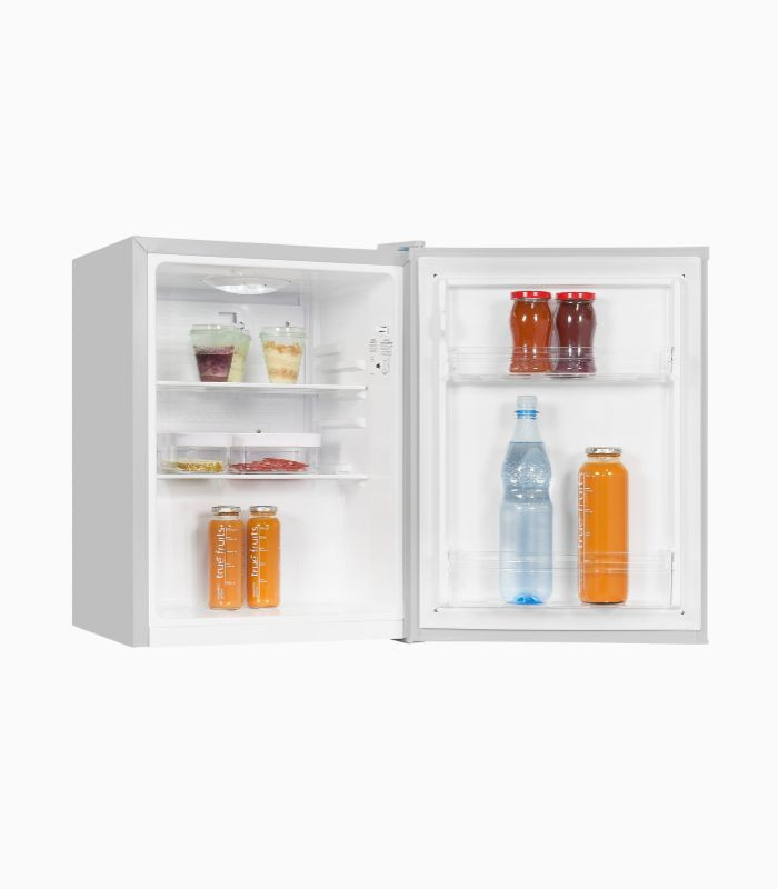 PV Mini Kühlschrank grau mit LED-Innenbeleuchtung und Flaschenregal, B/T/H: 45 x 45 x 81 cm - Bild 1