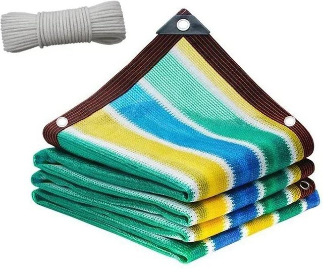 Aura Hub Gartenschattentuch Sonnenschutznetz aus Polyester mit Ösen, B/B: 2 x 2 m, Mehrfarbig - Bild 1