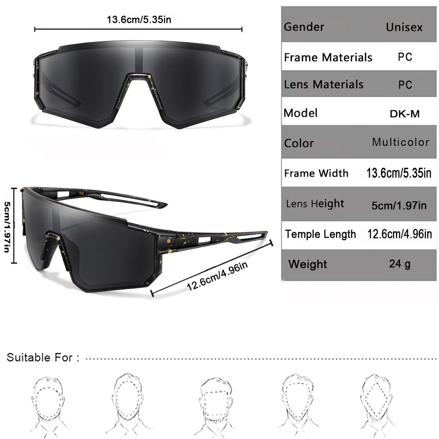 LOISRUBY Sonnenbrille Kids, Vollrand, Wrap, Kunststoff - Bild 2