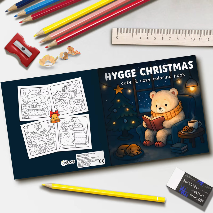 HYGGE CHRISTMAS Malbuch für Erwachsene, Christmas, Tiere, bunt - Bild 2