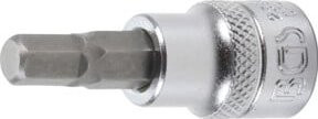 BGS Bit-Einsatz Innensechskant 7 mm mit 10 mm (3/8") Innenvierkant in Silber - Bild 1