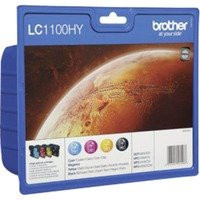 Brother Tinte Komplettset LC1100HY für Inkjet-Drucker in Schwarz, Cyan, Magenta und Gelb - Bild 1