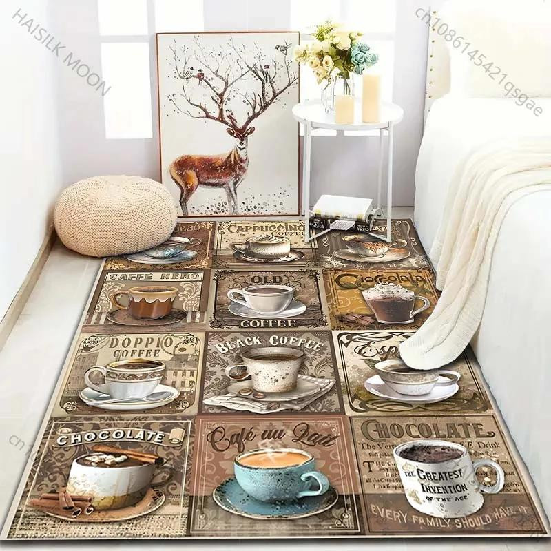 AISILK MOON Moderner 3D HD Kaffee-Kunst-Druck Teppich in Multicolour, B: 90 cm, T: 60 cm - Bild 3