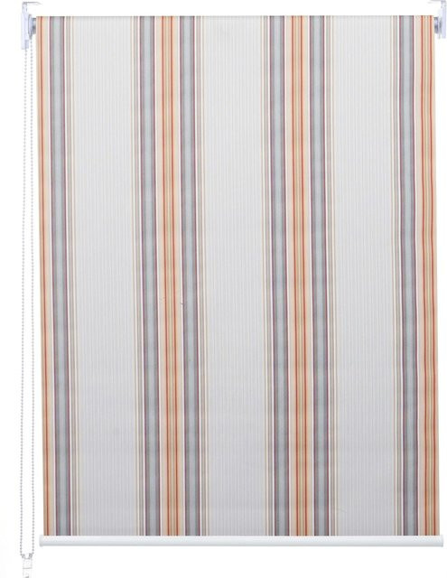 MCW Rollo D52 Verdunkelungsrollo mit Seitenzug aus Polyester, Grau-Orange, B: 120 cm, H: 160 cm - Bild 1