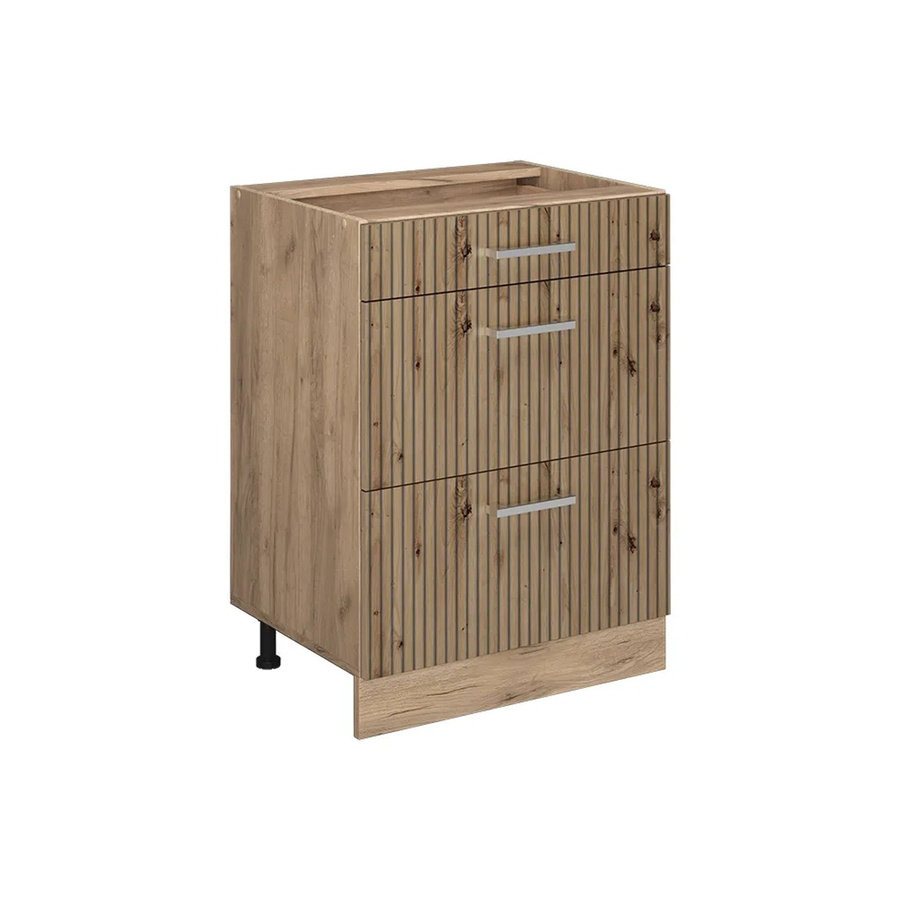 Vicco Küchenunterschrank R-Line in Artisan-Eiche und Goldkraft Eiche mit Schubladen, Breite: 60 cm - Bild 2