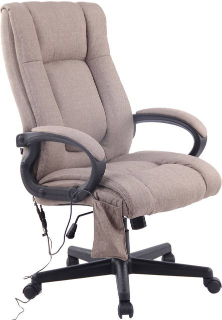 TPFLiving Bürostuhl Sportino Stoff mit Massagefunktion in Beige, B/T/H: 70 x 70 x 116 cm - Bild 1