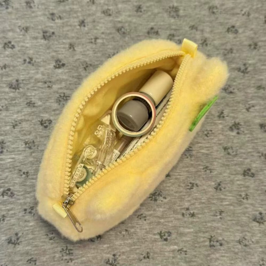 Omelette Kitten Federtasche in Gelb, multifunktionales Cartoon Schreibwaren Etui mit großer Kapazität für die Schule - Bild 2
