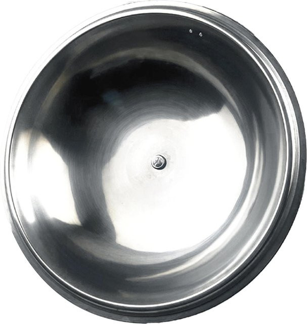 Edelstahl Pfannendeckel mfySpace Rund mit Sichtglas in Schwarz und Silber, Durchmesser: 34 cm - Bild 1