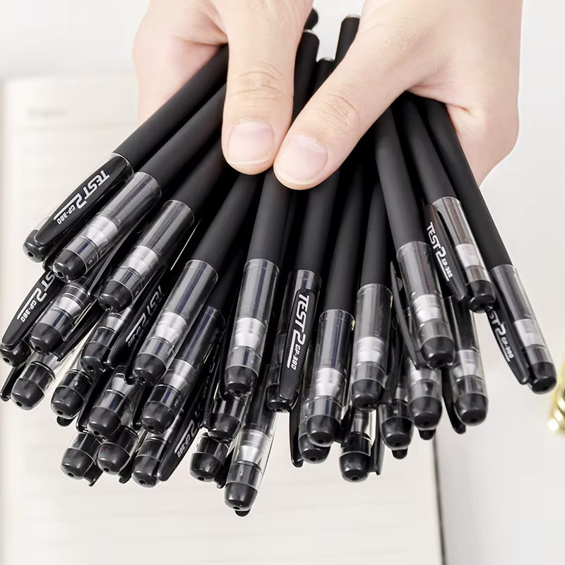 Gelschreiber-Set mit 0,5 mm Nadelspitze in Schwarz, Blau und Rot für Schule und Büro - Bild 3