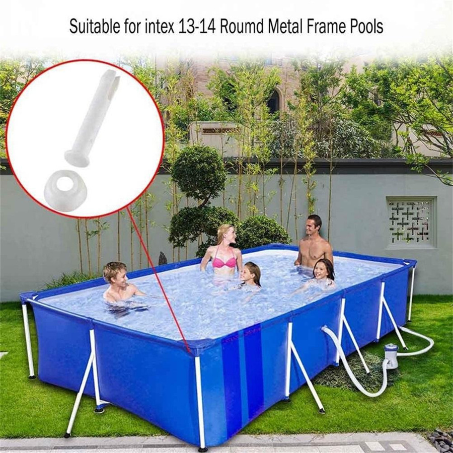 CosyHome 12er Set Schwimmbeckenhalter aus Kunststoff für Steel-Wall Pools, Farbe: Weiß - Bild 3