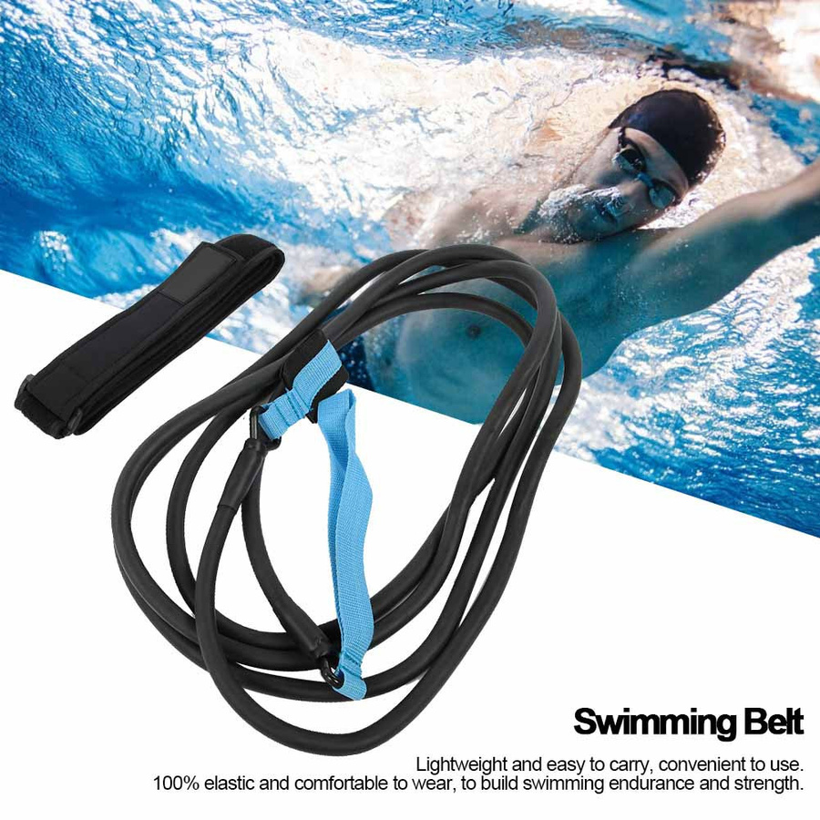 KEEP DIVING Schwimmwiderstandsgurt Trainingsgerät aus Naturlatex und Neopren in Schwarz und Blau, Länge: 4 m - Bild 7
