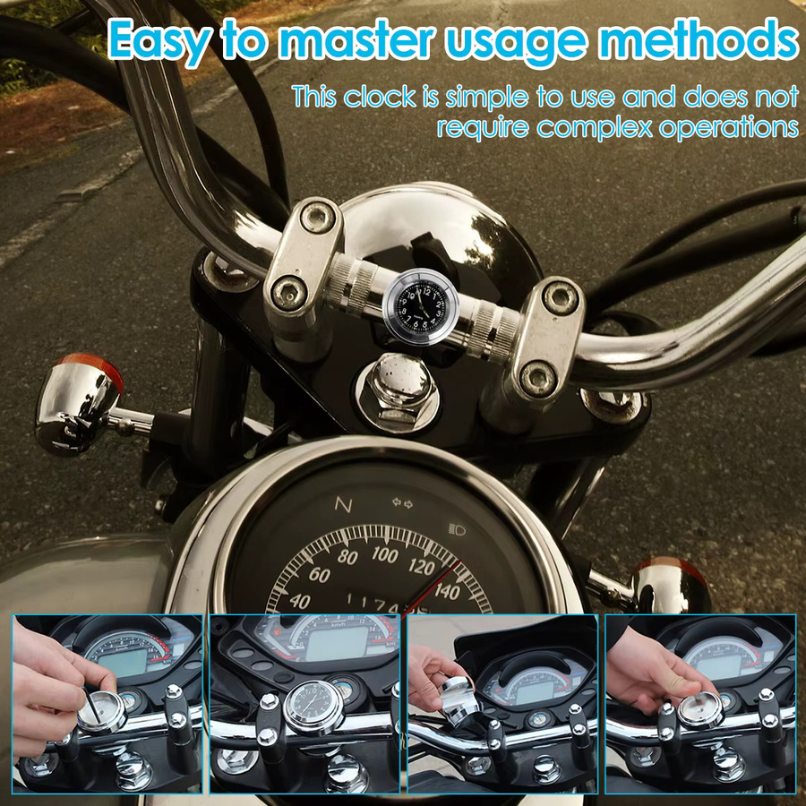 Motorrad Lenker Uhr Thermometer, Wasserdicht, Unisex - Bild 5