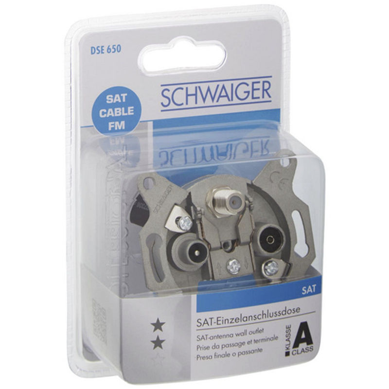 Schwaiger SAT-Einzelanschlussdose in Silber aus Metall - Bild 3