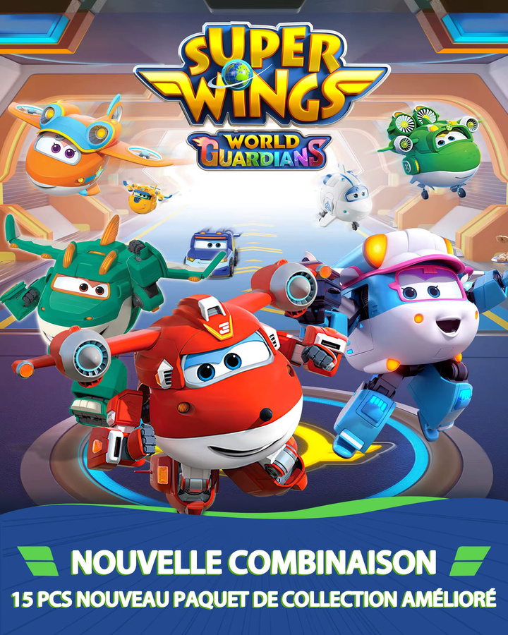 Alpha Group Super Wings, 15-teiliges Set, Transformierbare Flugzeug-Roboter-Figuren, ab 3 Jahren - Bild 2