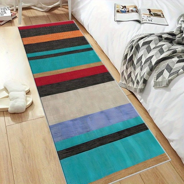 VIKAMA Flurteppich modern gestreift in Multicolour, rechteckig, Breite: 60 cm - Bild 1