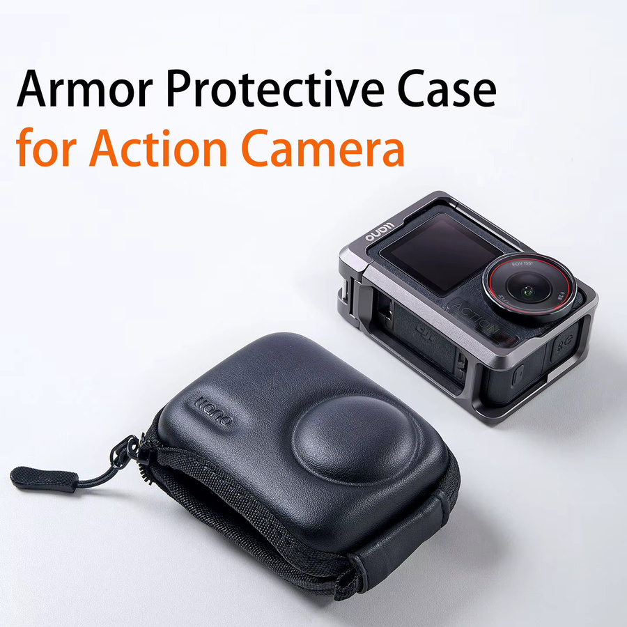 llano S11 Action-Kamera-Tasche für DJI Osmo Action 6/5 Pro/4/3, tragbare Hartschalen-Schutztasche in Schwarz - Bild 3