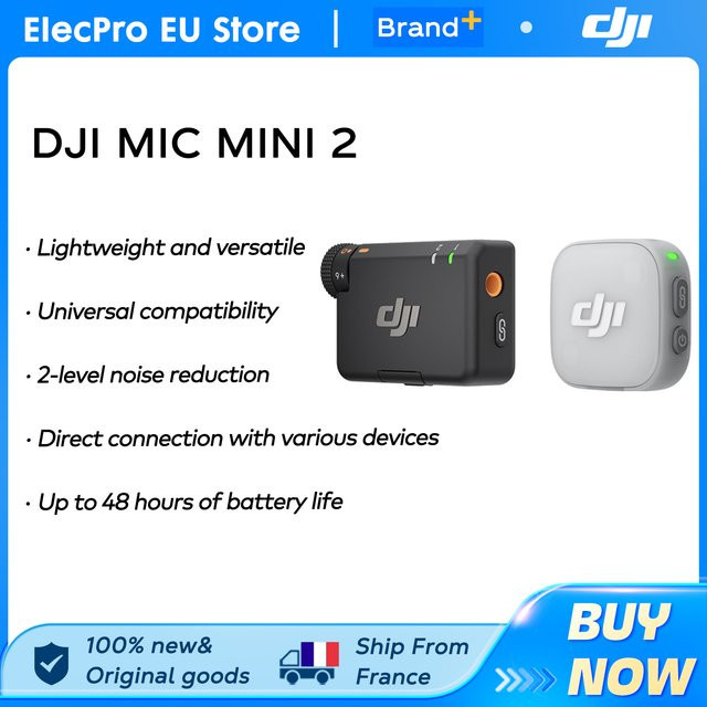 DJI Mic Mini 2 Kabelloses Mikrofon für iPhone, Android, Smartphone, Tablet und PC mit Geräuschunterdrückung für Vlogs - Bild 1