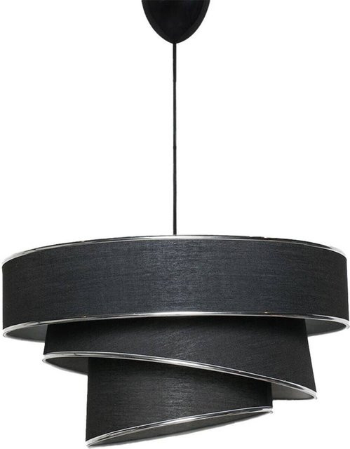 Opviq Pendelleuchte Couper aus Baumwolle in Schwarz und Silber, B/T/H: 40 x 40 x 72 cm, E27 - Bild 1