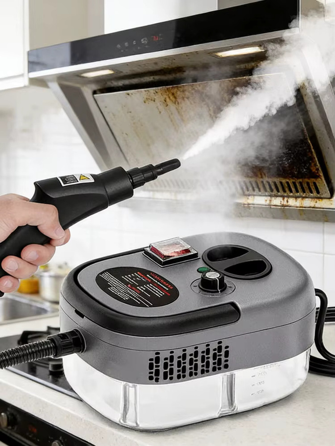 BALASHOV Handdampfreiniger mit 2500 W Hochtemperatur- und Druckreinigung in Blau für Auto und Haushalt - Bild 6